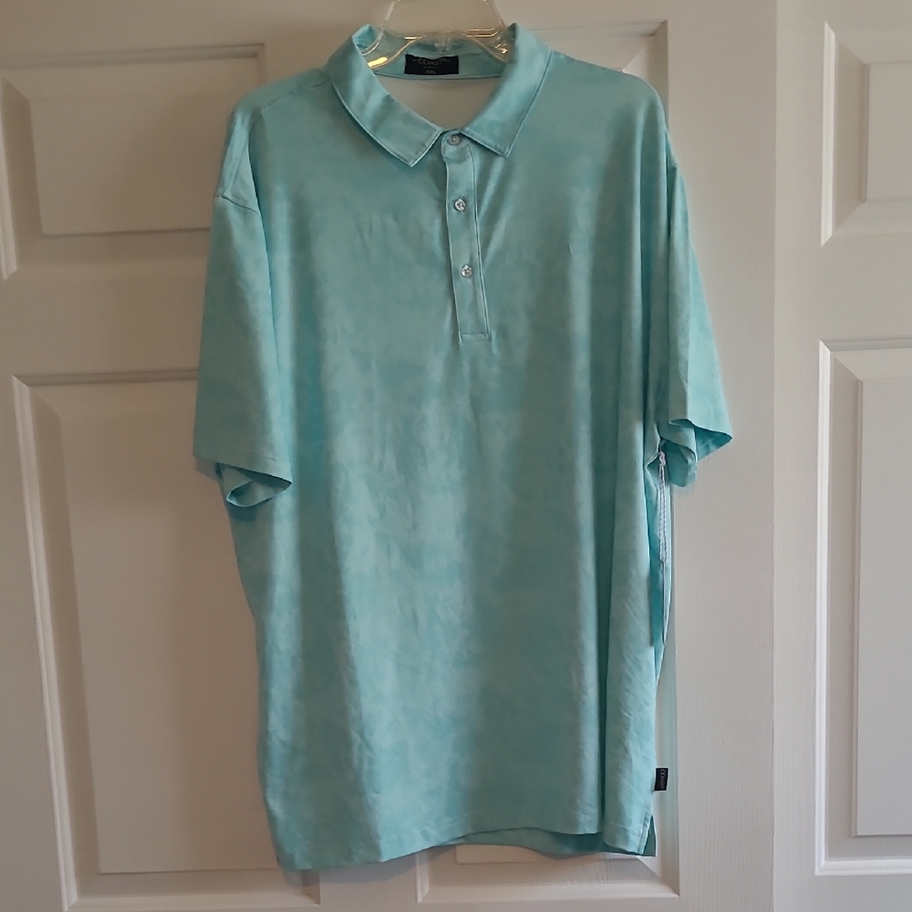 NWT ..Men's Light Teal / Blue Coast Polo Shirt